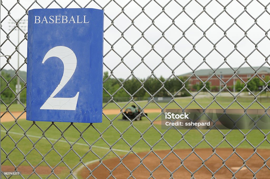 Campo de beisebol 2 com trator - Foto de stock de Beisebol royalty-free