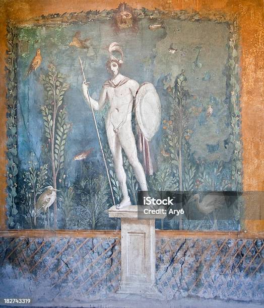 Antico Dipinto Di Pompei - Fotografie stock e altre immagini di Pompei - Pompei, Archeologia, Architettura