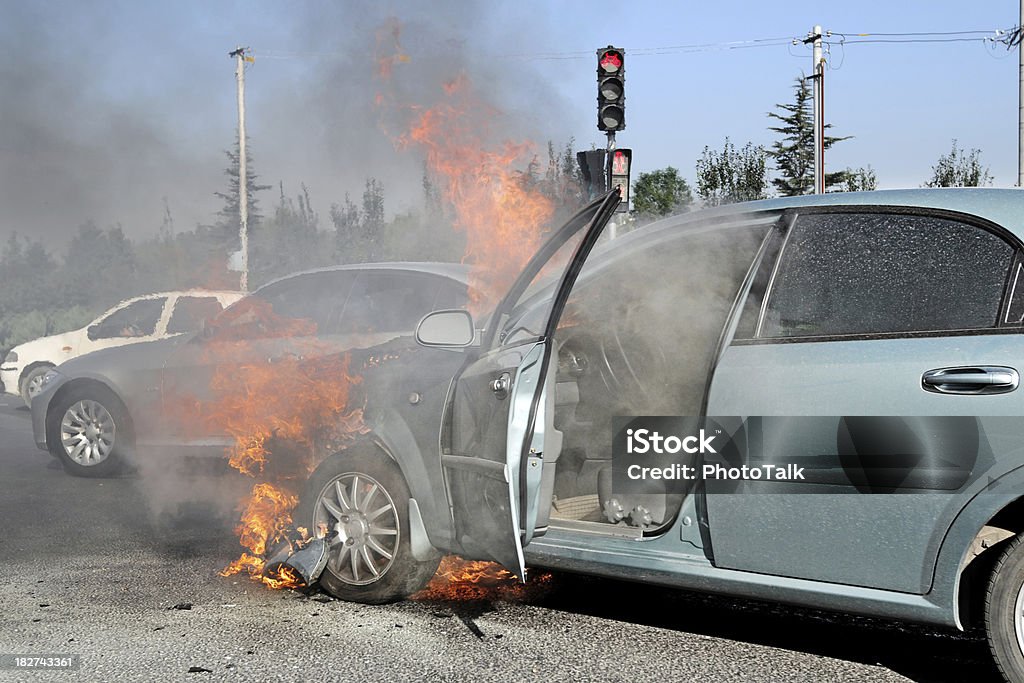 Car Accident  - XLarge Car accident on urban road Car Stock Photo