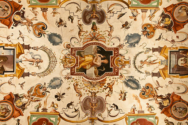 Ceiling in the Uffizi Museum "Ceiling in the Uffizi Museum in Florence, Italy." fresco stock pictures, royalty-free photos & images
