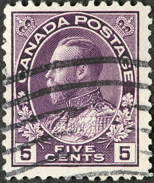 istock King George V on an old Candian stamp 182743647