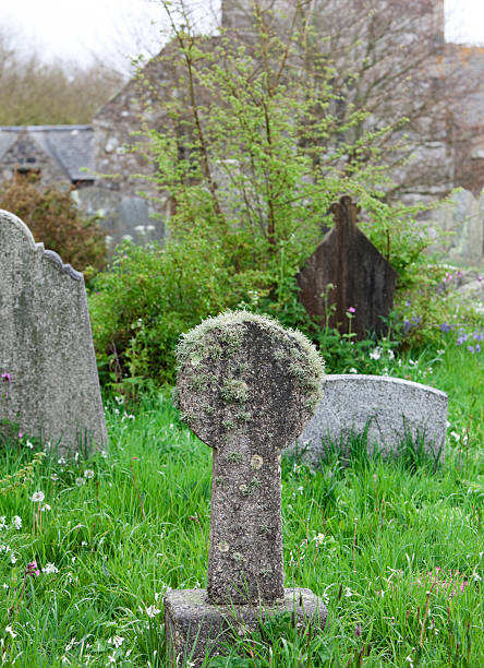 istock Grave yard tomb stone detail 182743832