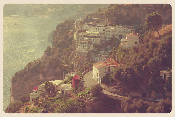 istock Amalfi Coast Cliffs - Vintage Postcard 182743837