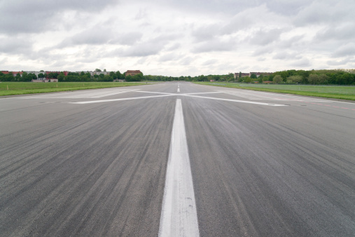 Airstrip of the former airport Berlin-Tempelhof. The airlift airport was closed in 2009 and is a public park since May 2010