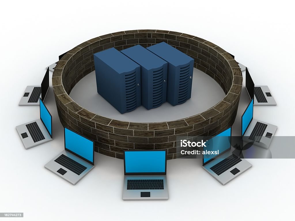 Network Connection Firewall Network Firewall Stock Photo - Download Image Now - Communication ...