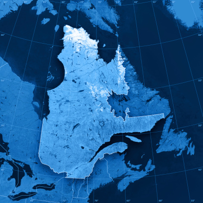 Quebec Topographic Mapa photo