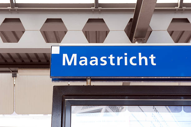 istock Maastricht train station sign 182744639