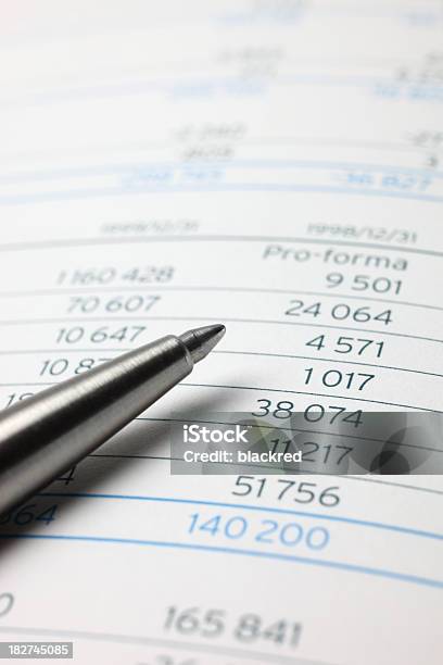 Financial Figures Stock Photo - Download Image Now - Aspirations, Ballpoint Pen, Bank Statement