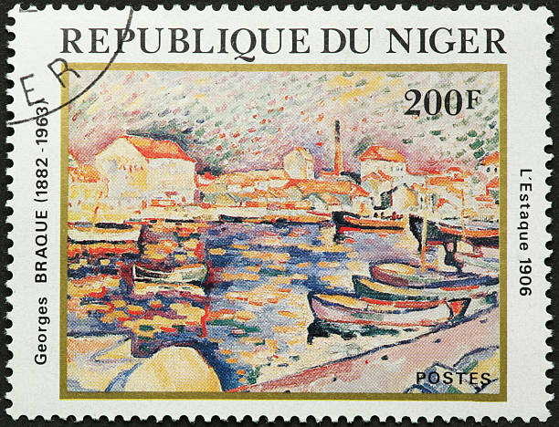 istock fishing village in an impressionistic painting 182745382