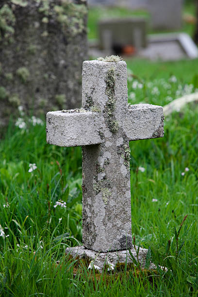 istock Grave yard tomb stone detail 182745513