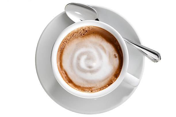 blanco café cup.color imagen - cafe macchiato flash fotografías e imágenes de stock