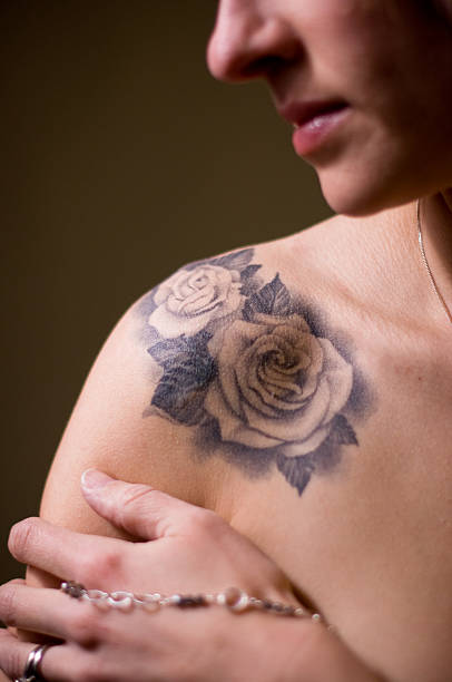 istock Tattoo of roses 182745734