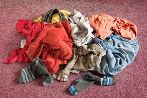 Clothes in a pile