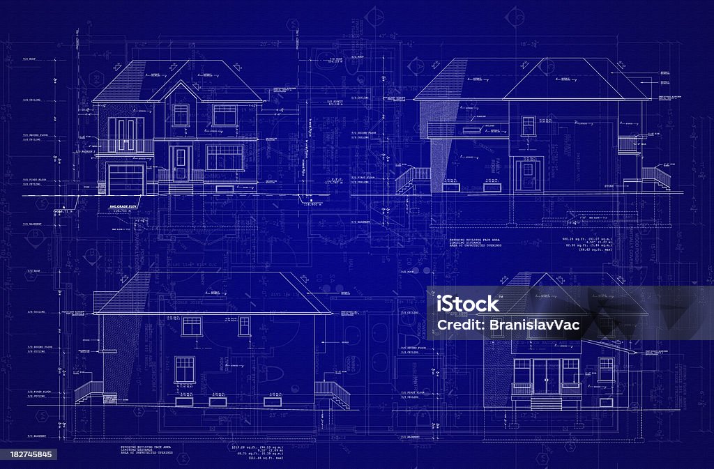 ハウス設計図 - 設計図のロイヤリティフリーストックフォト