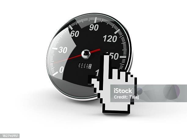 Internet Speed Stock Photo - Download Image Now - Cursor, Dial, Black Color