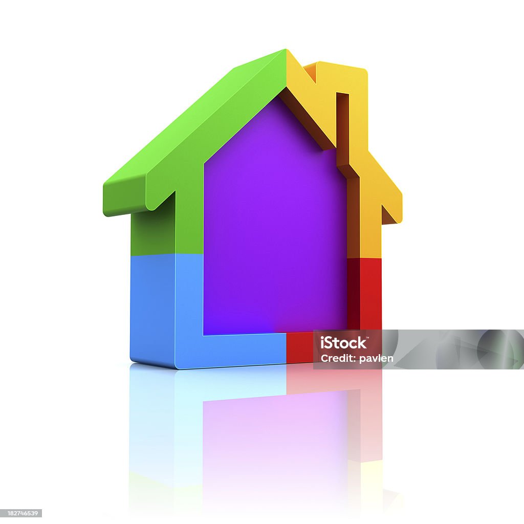 Colorido casa - Foto de stock de Casa royalty-free