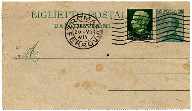 istock Italian postcard from 1890, posted in Rome 182746798