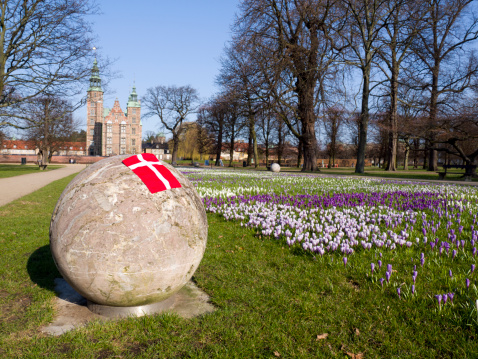 Rosenborg Castle captured during spring.Rosenborg Castle is situated in the King's Garden in the center of Copenhagen. It was build by King Christian the 4th in 1606.