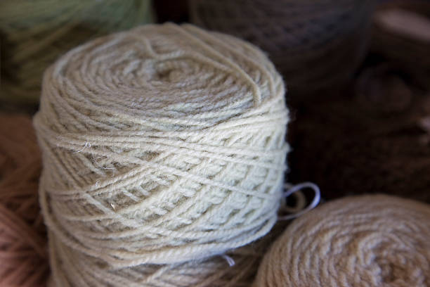 Skeins of Wool Yarn stock photo