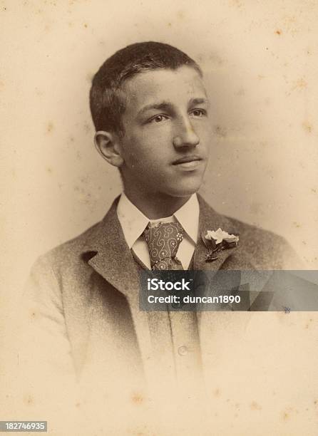Victorian Junge Retrofoto Stockfoto und mehr Bilder von Altertümlich - Altertümlich, Fotografie, Fotografisches Bild
