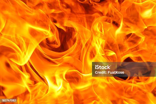 Fire Background Stock Photo - Download Image Now - Fire - Natural Phenomenon, Flame, Backgrounds