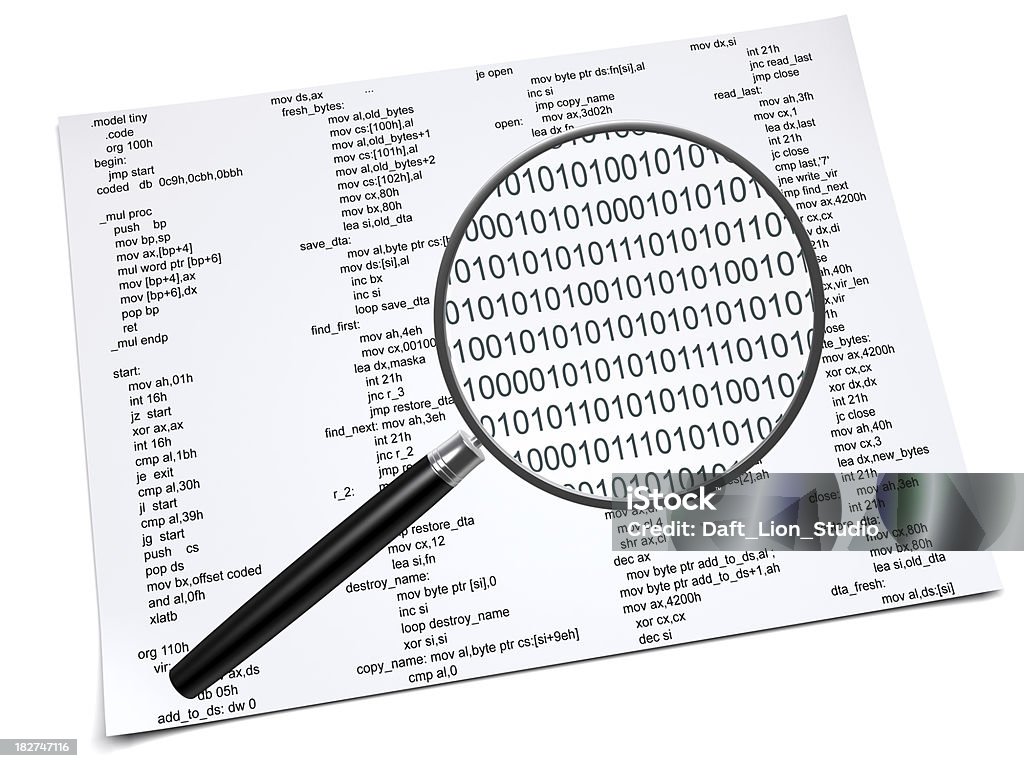 Code List Images Magnifier On List With Program Code Stock Photo - Download Image Now ...