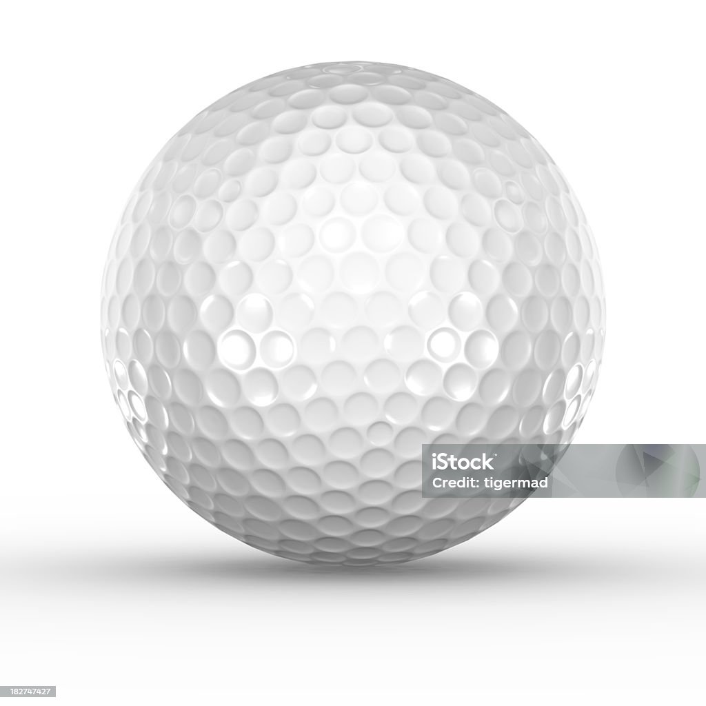 Мяч для гольфа на белом - Стоковые фото Без людей роялти-фри