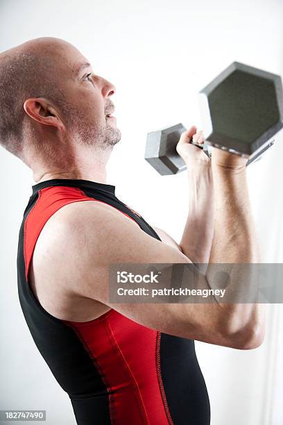 Senior Lifting Weights Stock Photo - Download Image Now - Active Lifestyle, Active Seniors, Activity