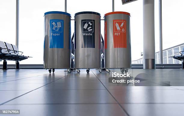 Waste Containers Xxxl Image Stock Photo - Download Image Now - Airport, Garbage, Airport Departure Area