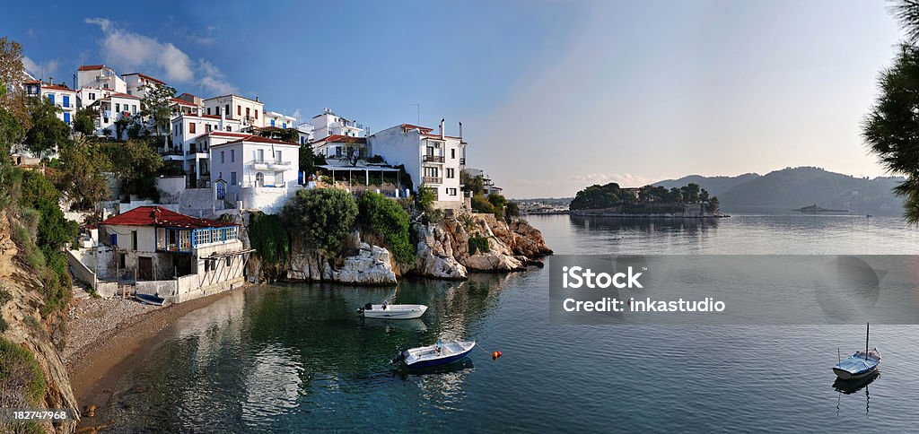 Panoramablick auf Skiathos, Griechenland - Lizenzfrei Insel Skiathos Stock-Foto