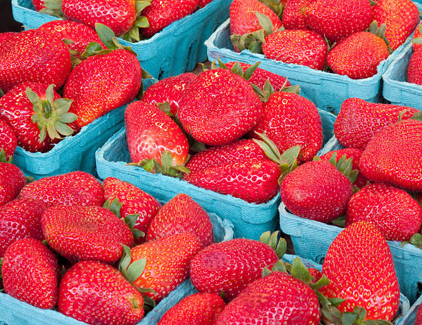 Strawberries for Sale stock photo