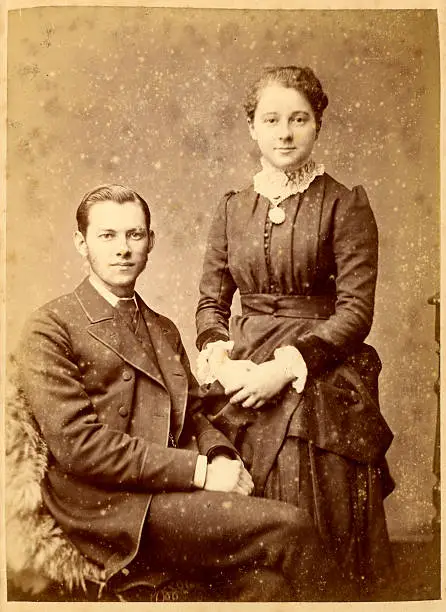 Photo of Victorian Young Couple Vintage Photograph