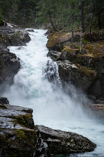 Silver Falls in the southeast quadrant of Mount Rainier National Park.
