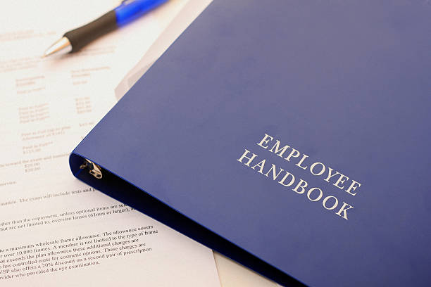Employee Handbook and Forms stock photo