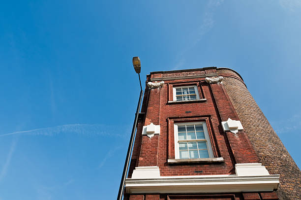 istock Part of a typical English Red Brick Building 182749203