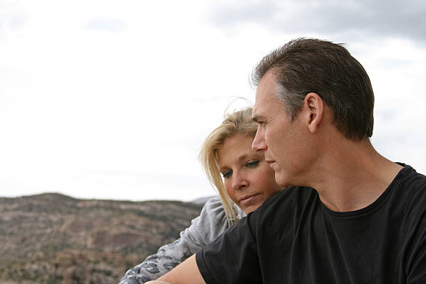 Solemn Couple stock photo