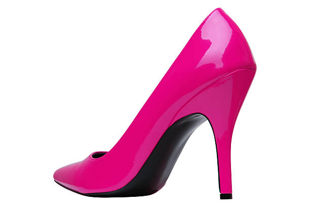 istock Pink Elegant Shoe Isolated On White 182749846