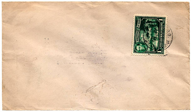 King George VI envelope from British Guiana "An old envelope from the reign of King George VI, sent from British Guiana (now Guyana)." george vi stock pictures, royalty-free photos & images