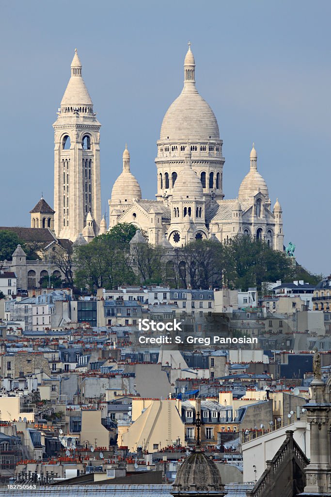 Basílica de Sacre Coeur du - Foto de stock de Panorama urbano libre de derechos