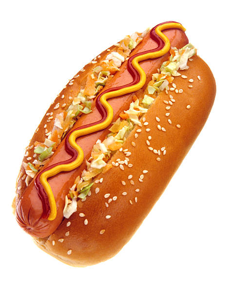 delicius hot dog stock photo