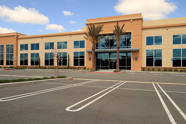istock Corporate HQ and Parking Lot 182751306