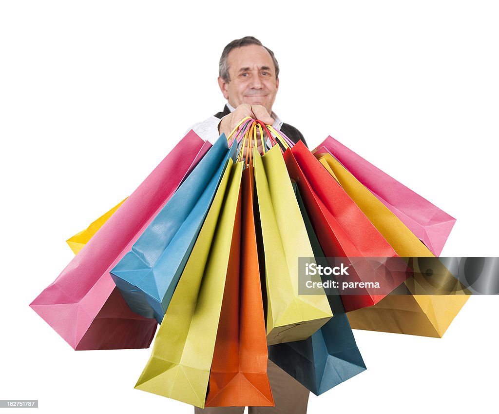 Homens holdin sacos de presente - Foto de stock de Adulto royalty-free
