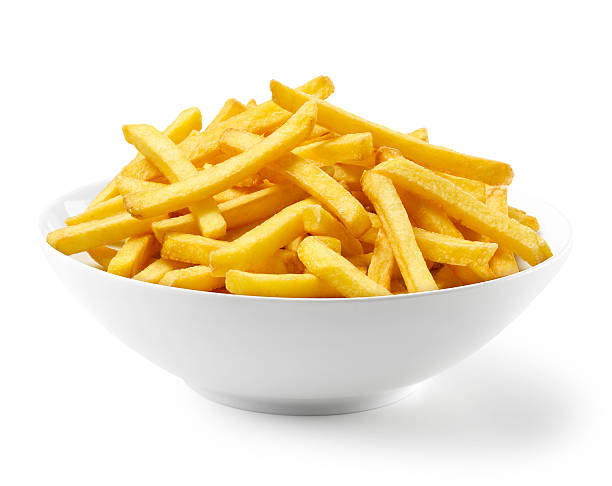French Fries in bowl stock photo