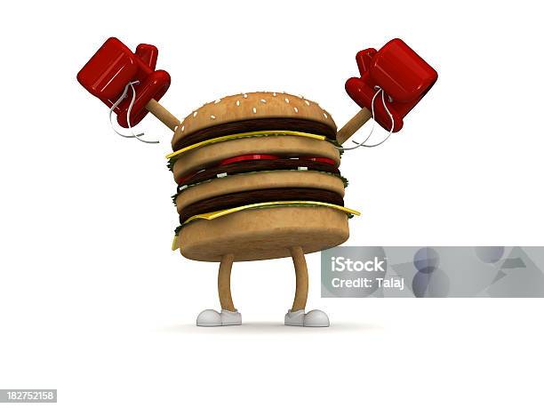 Гамбургер — стоковые фотографии и другие картинки Белый - Белый, Белый фон, Боксёрская перчатка