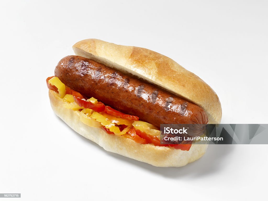 Hot Dog z papryki - Zbiór zdjęć royalty-free (Hot dog)