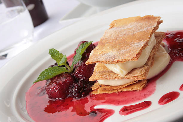 istock Dessert - red fruits and vanilla cream. 182753094