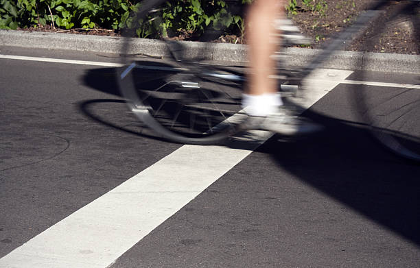 istock Racing cyclist speeding at finish line 182753102