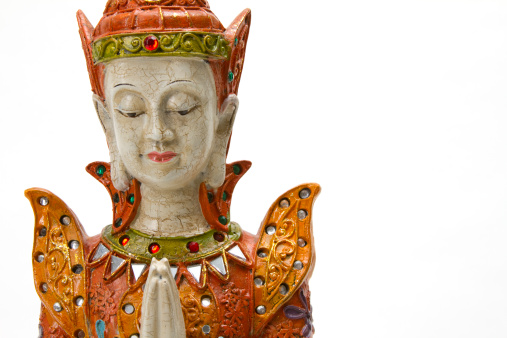Colorful Praying Buddha.See more in this Lightbox: