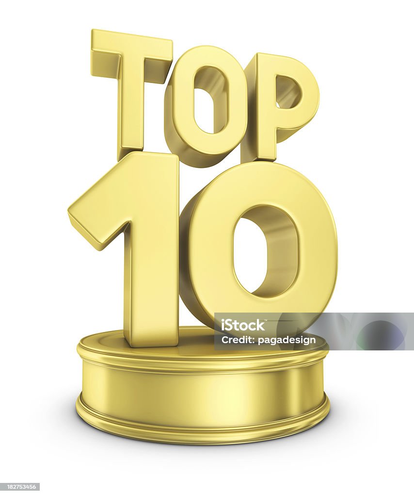 TOP 10 ",Premio TOP 10" - Lizenzfrei Top-Ten-Liste Stock-Foto