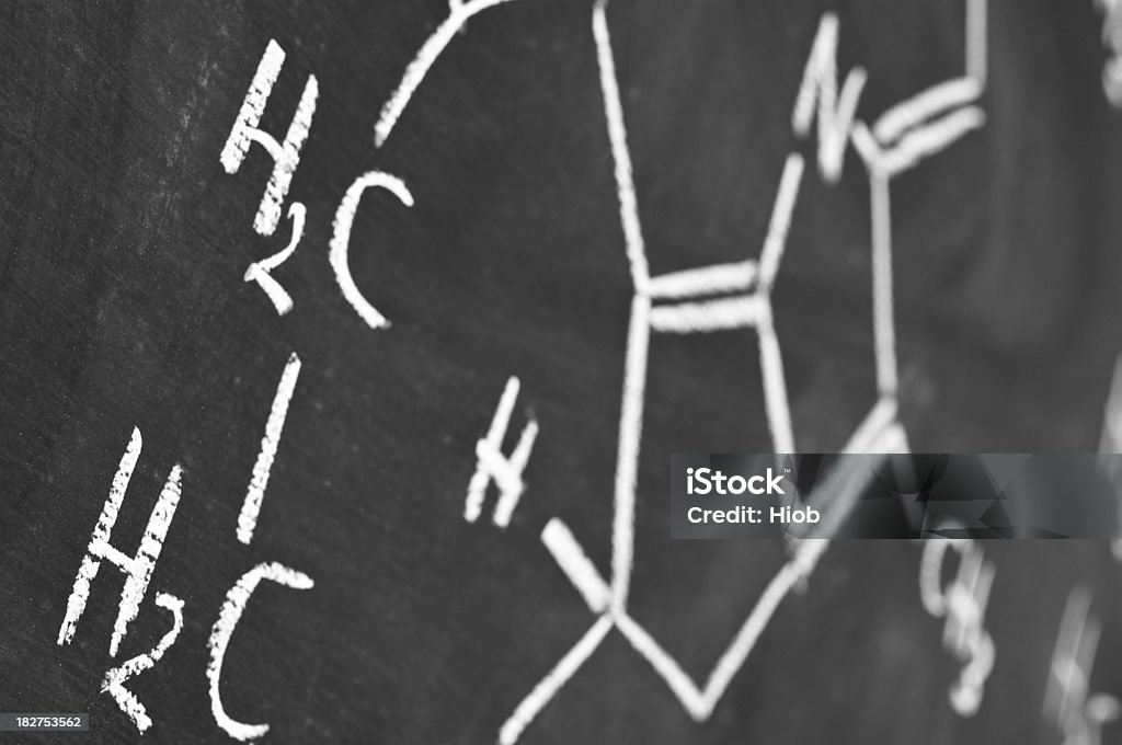 Estructuras químicas - Foto de stock de Blanco y negro libre de derechos